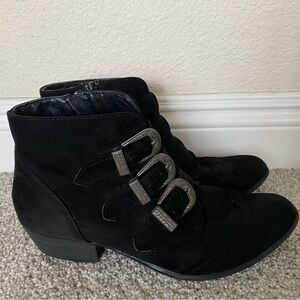 So By Target Faux Suede ankle boots w/ buckles SZ 8-1/2